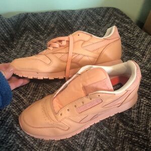 🎀 Reebok X Face Stockholm Classic Barbie Pink Leather Retro 80s/90s size 7
